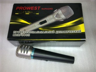DM-741 Мікрофон  PROWEST динамічний металічний з вимикачем + кабель