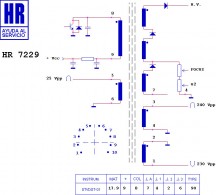 HR7229  Строчный трансформатор ТДКС